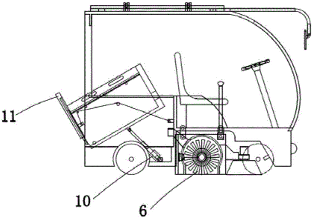 Electric sweeper with exhaust and dust collection functions based on photovoltaic power supply garbage collection box