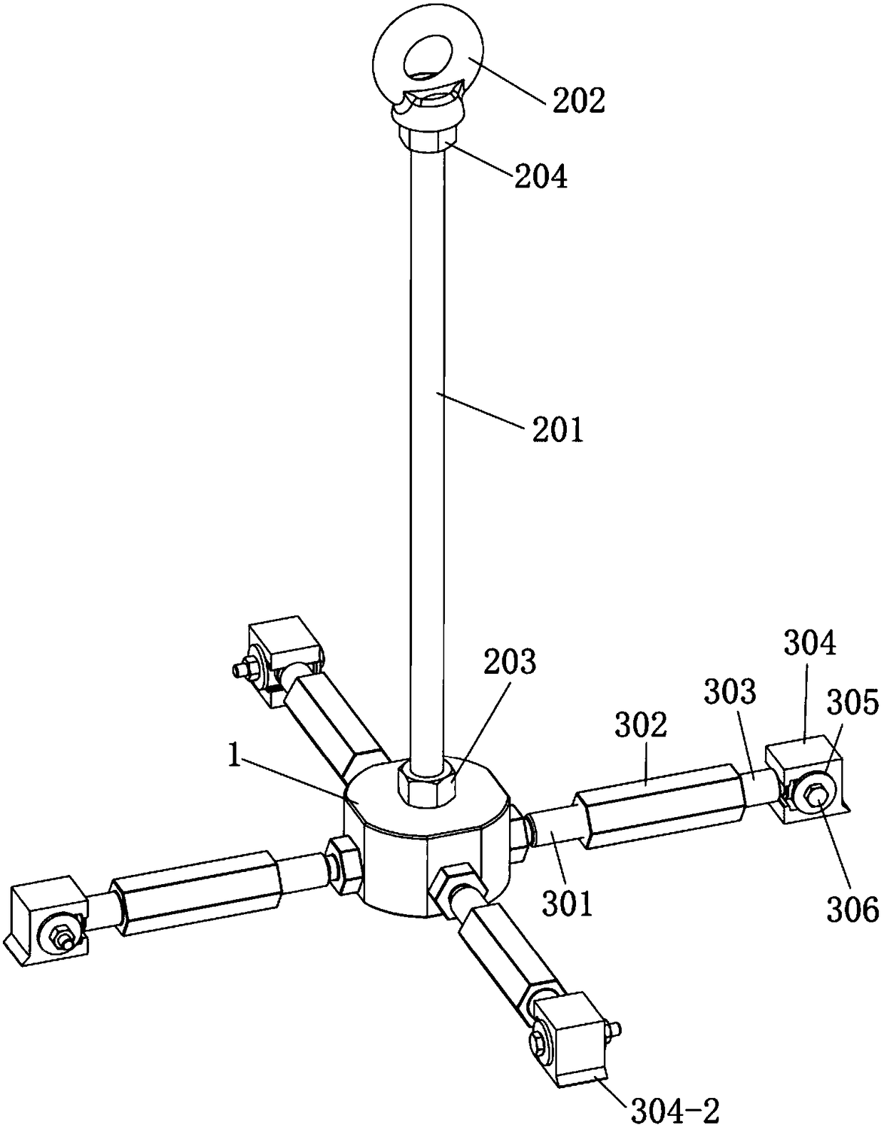 A hanger for wind power gearbox without outer ring cylindrical roller bearing