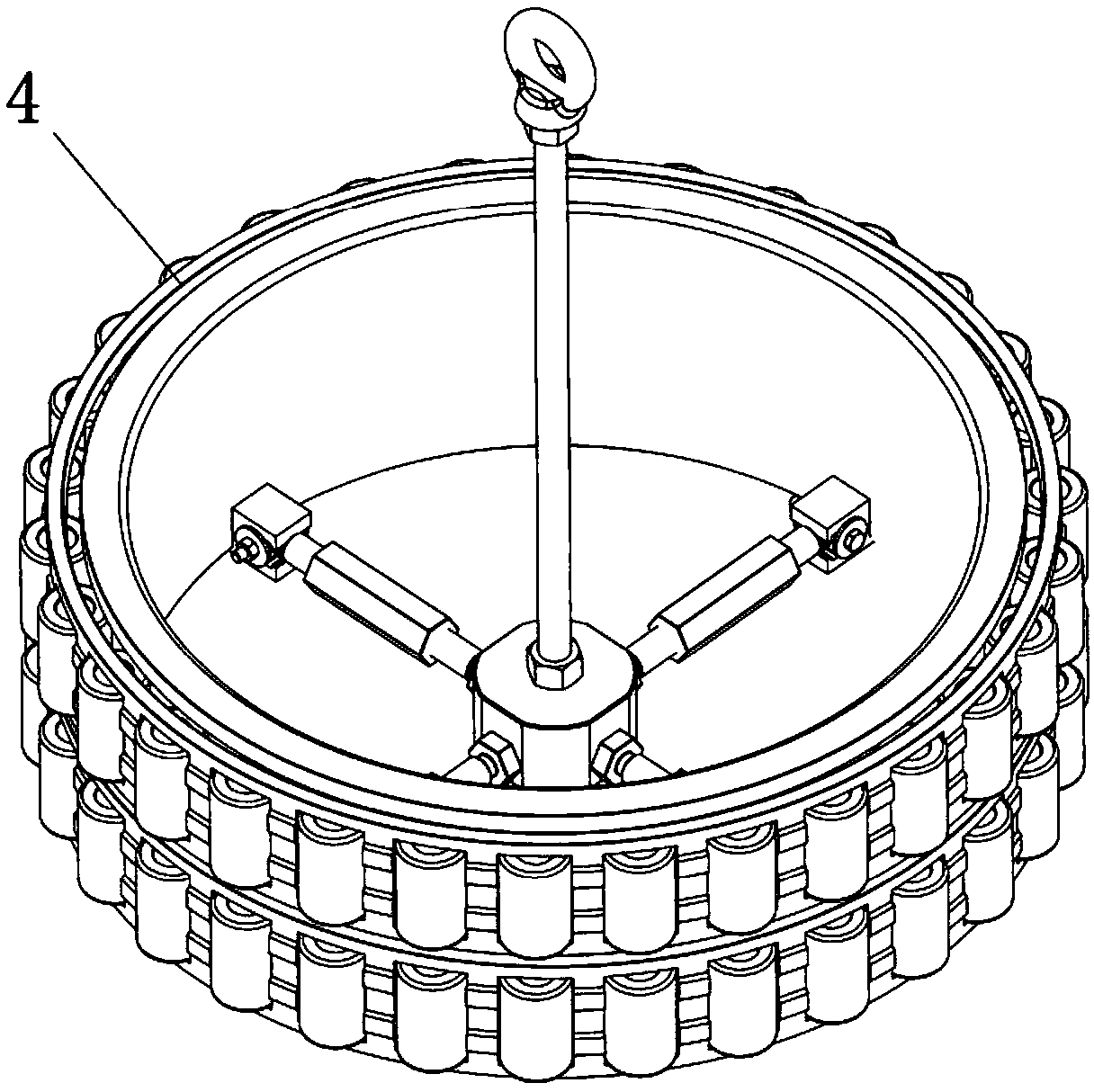 A hanger for wind power gearbox without outer ring cylindrical roller bearing