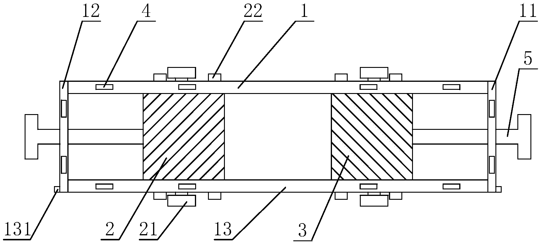 Material conveying base of steel band rolling-up machine