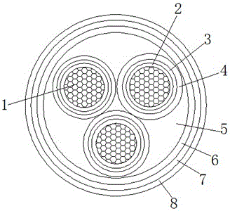 Anti-flaming fire-resistant copper alloy cable