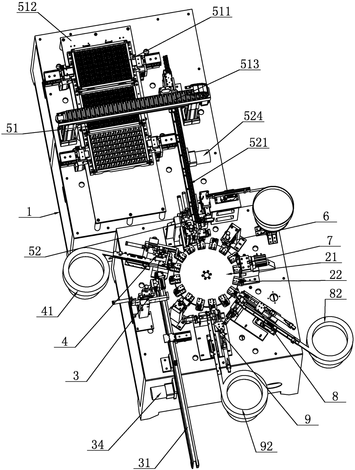 Automatic feeding and assembling device of coil frameworks