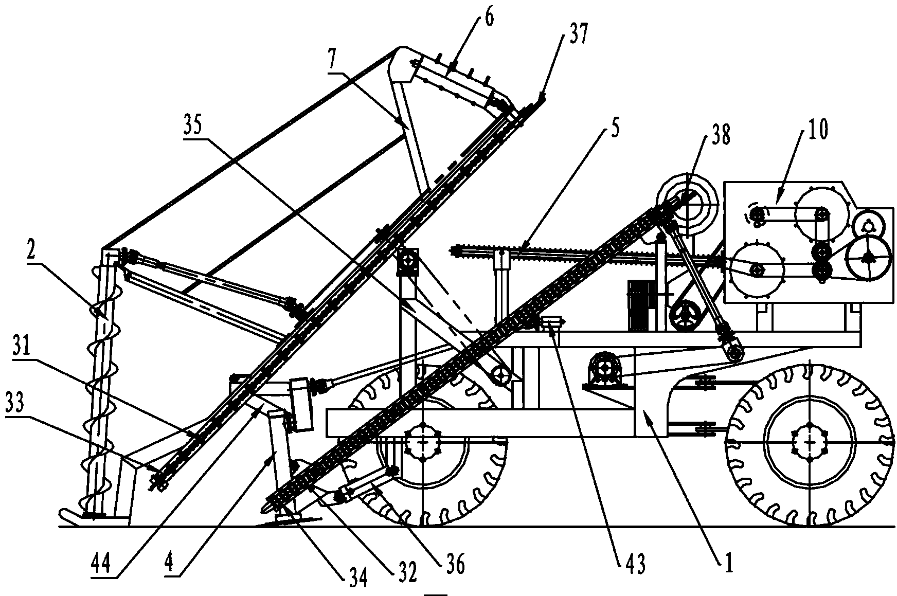 Sugar cane harvester and sugar cane harvesting method