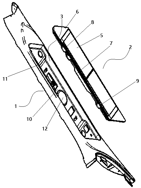 A-pillar display fixing structure and installation method thereof