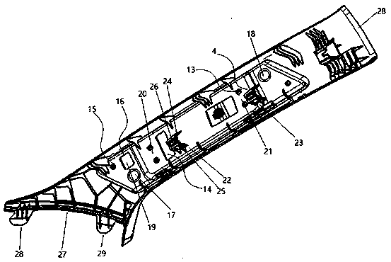 A-pillar display fixing structure and installation method thereof