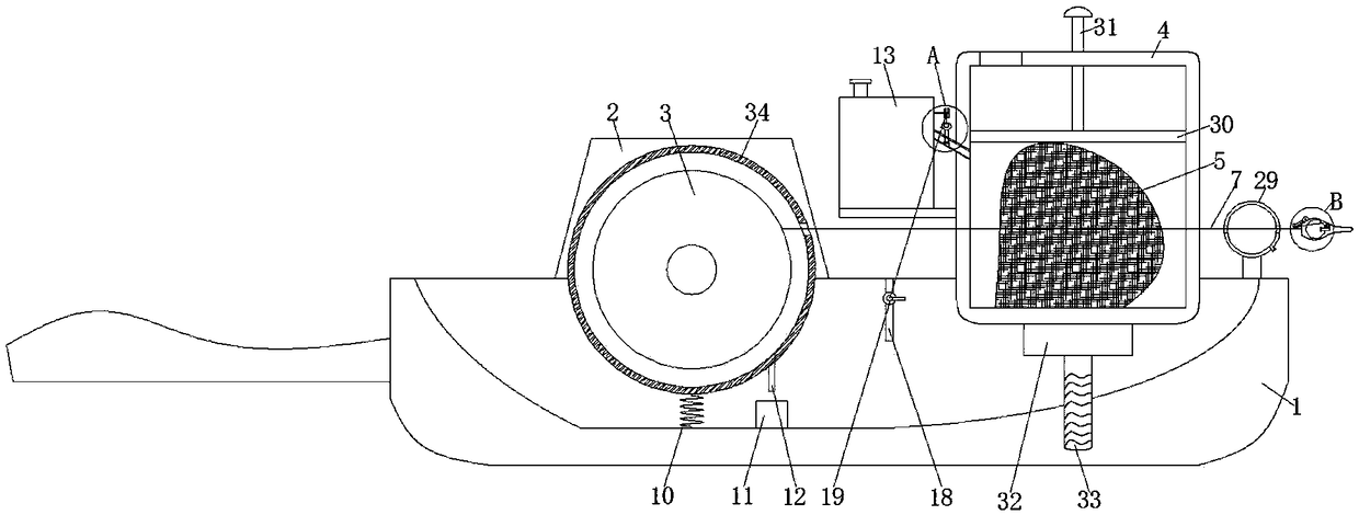 Line snapping ink bucket for building foundation beam construction