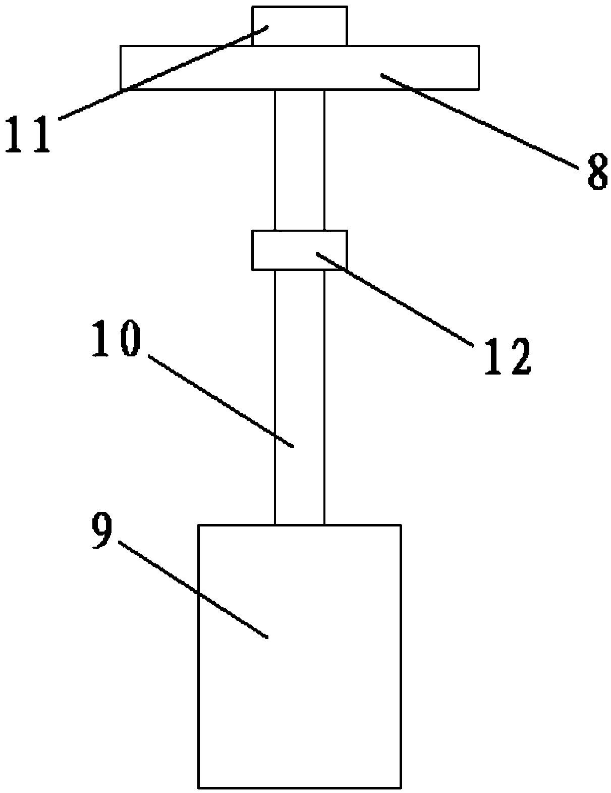 A device and method for detecting and determining the straightness of the width of a square guide rail