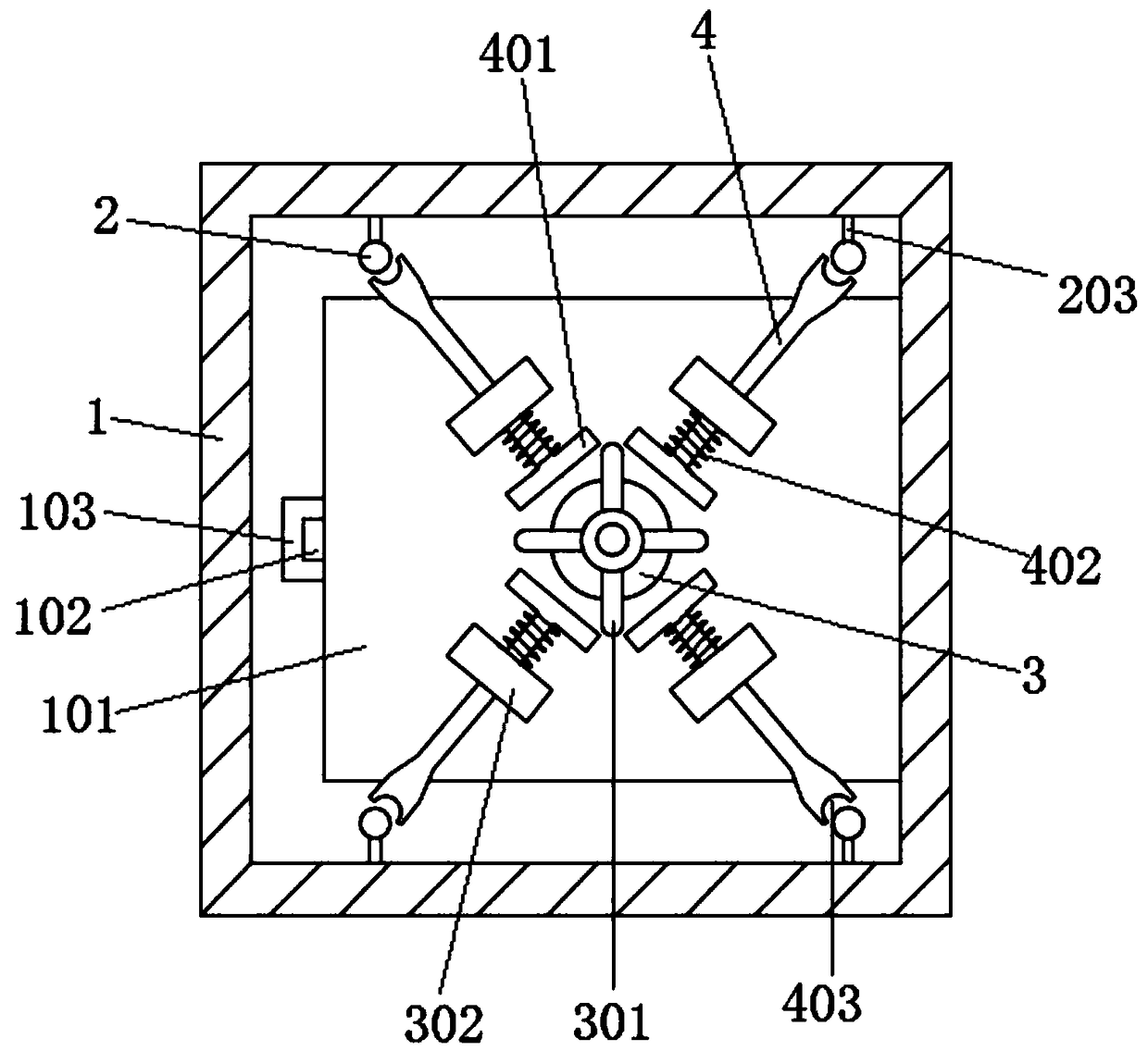 Elevator falling preventive device applicable to old building transformation