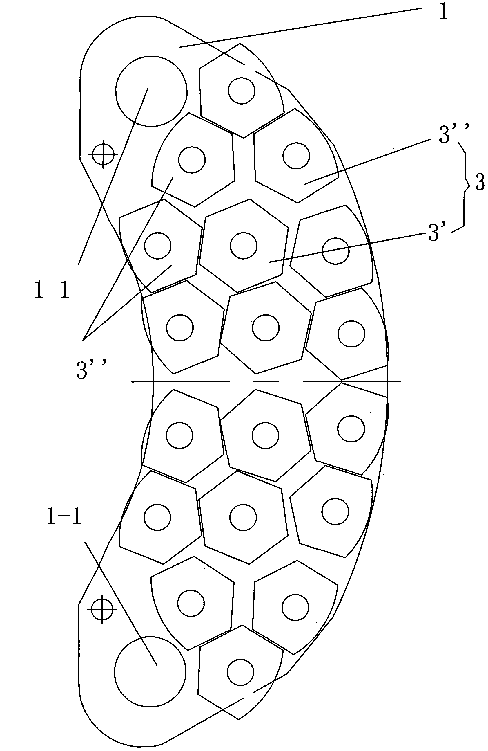 Train brake lining with adjuster