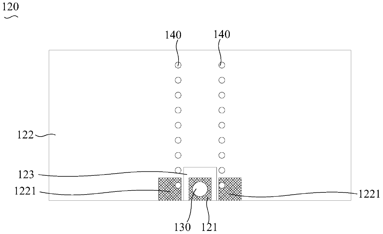 RF pcb connection structure and connection method