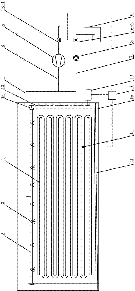 Washing device of fan coil