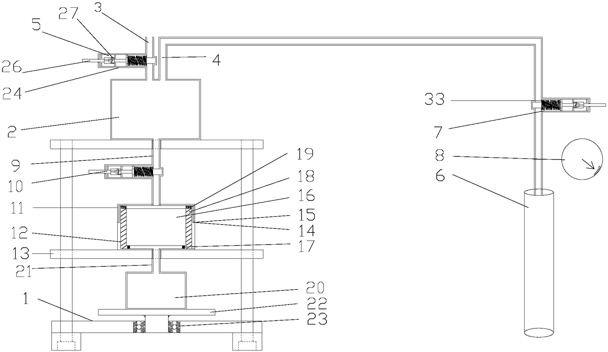 Bituminous pavement water seepage meter under dynamic water effect and use method of bituminous pavement water seepage meter