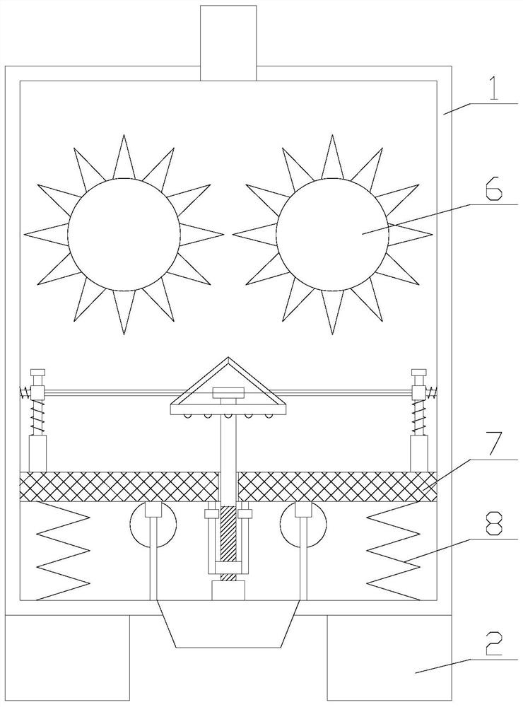 Anti-blockage powder mill