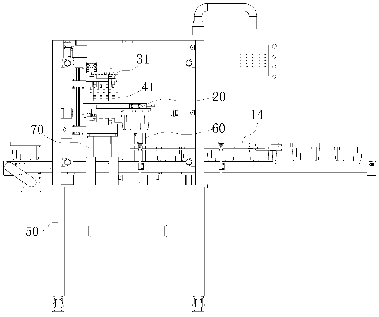 Needle tube feeding device and rotary rod labeling machine