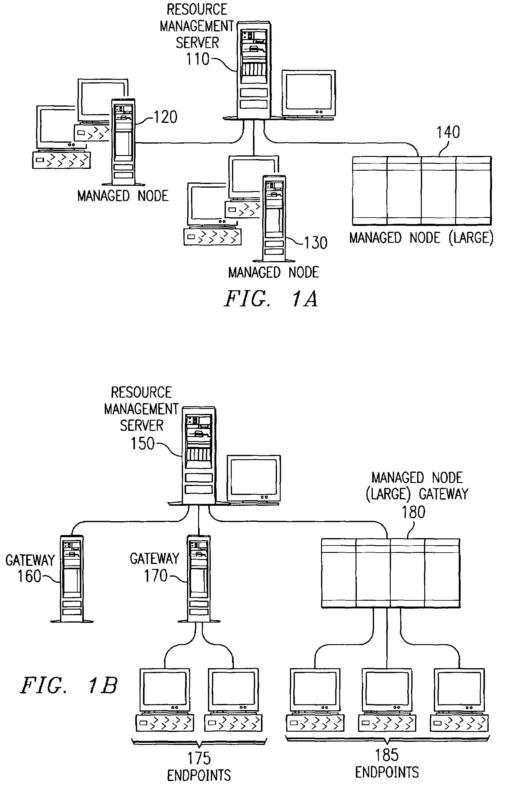 Apparatus and method for distributed monitoring of endpoints in a management region