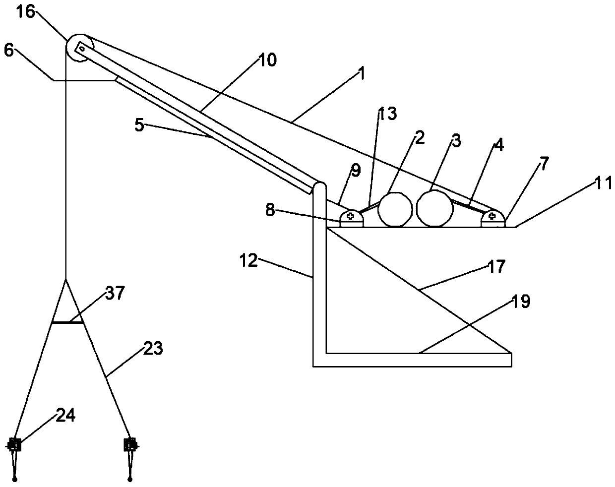 Hoisting device for building construction