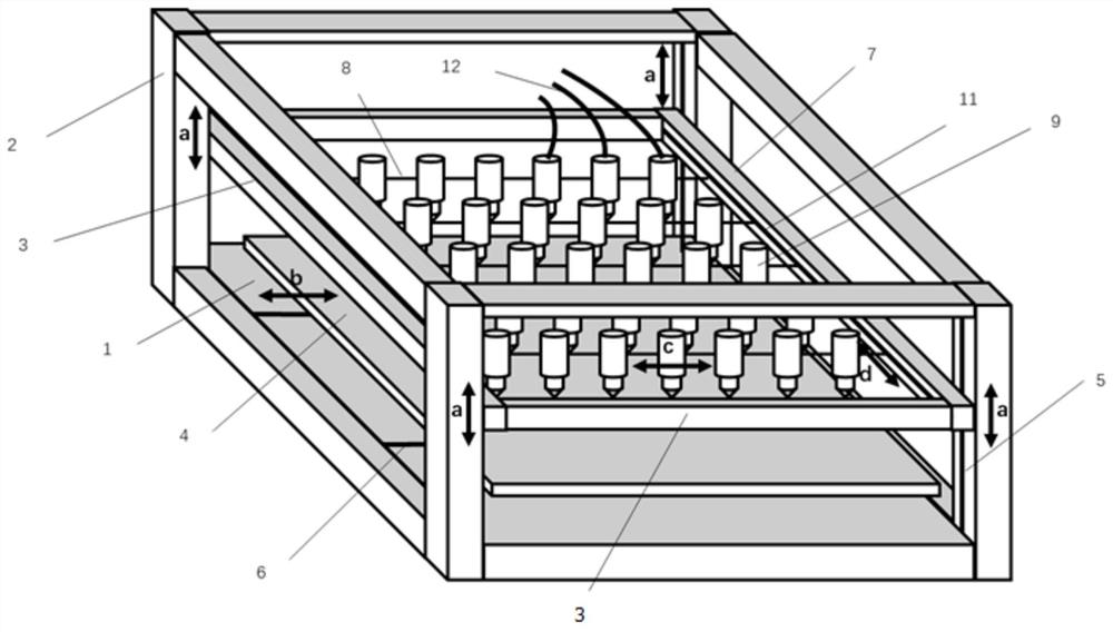 A three-dimensional printing structure, printer and printing method of a discontinuous columnar curved surface