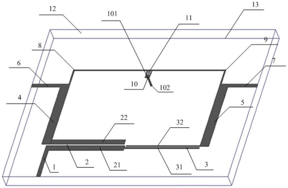 Anti-phase unequal power divider based on parallel coupling structure