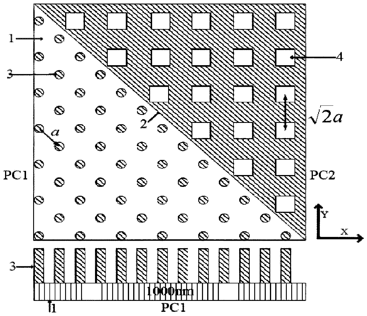 Photonic crystal heterostructure capable of realizing broadband light wave one-way transmission