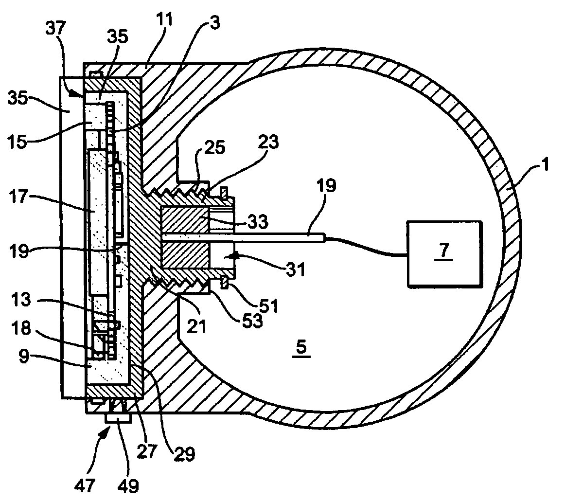 Housing with display—and/or operating-element