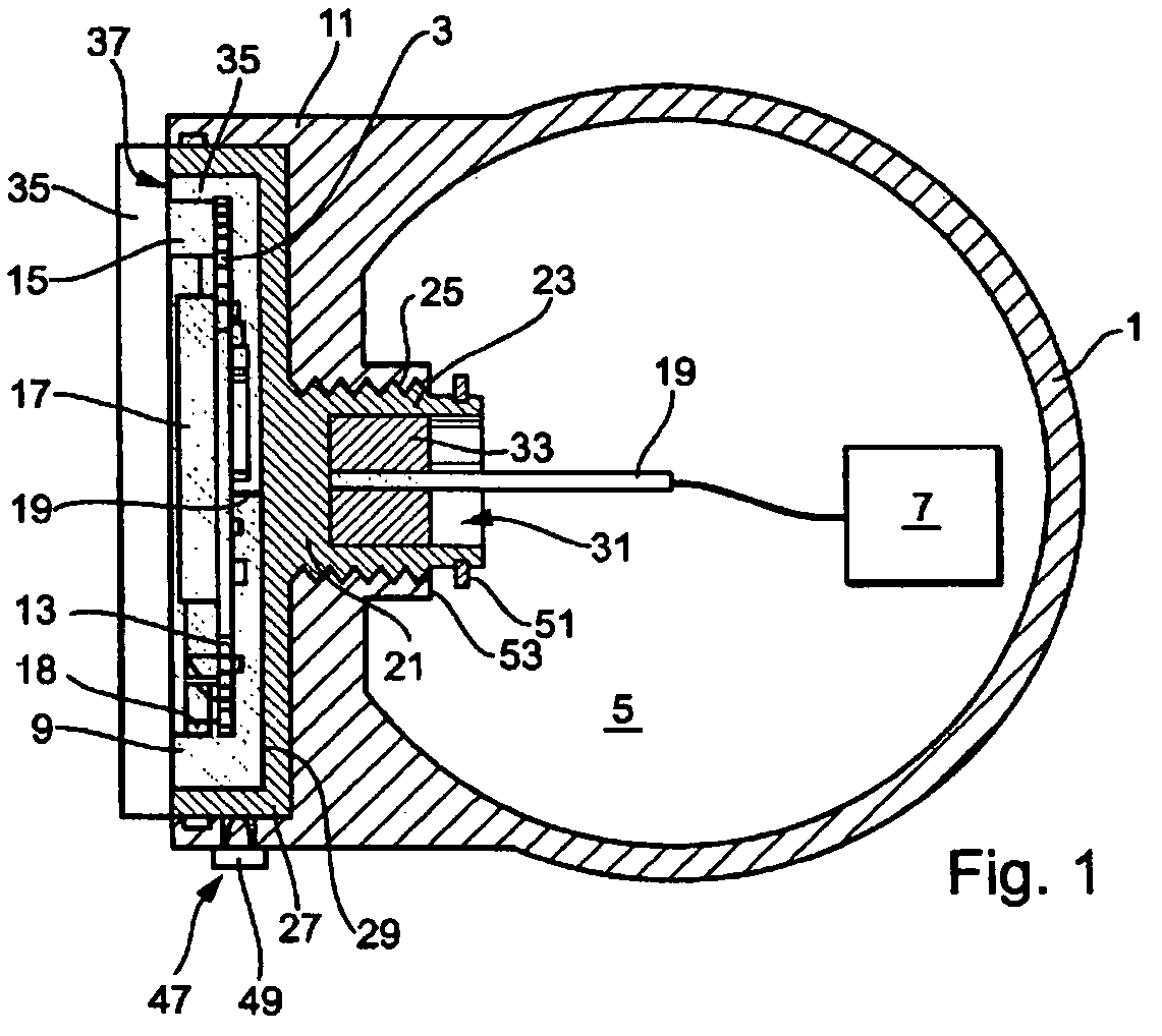 Housing with display—and/or operating-element