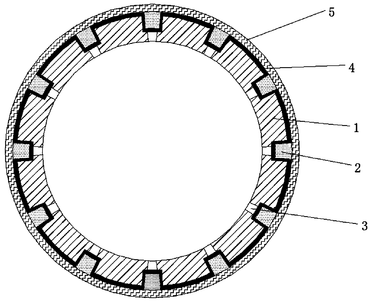 Novel composite drainage and seepage pipe with physical blockage resisting function