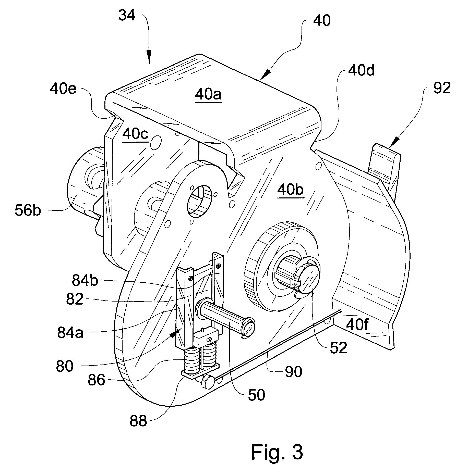 Clutch controled load-securing strap tensioning system for trailer