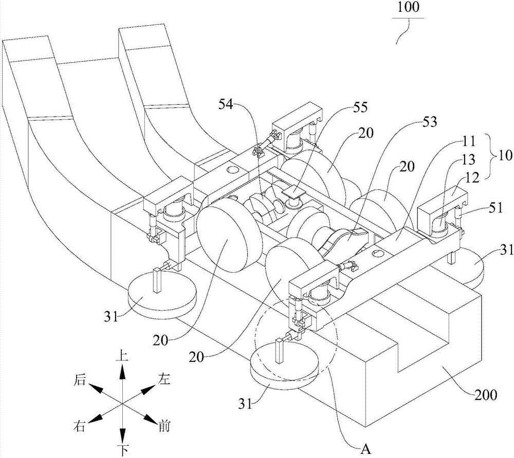 Railway vehicle and guiding wheel device used for railway vehicle