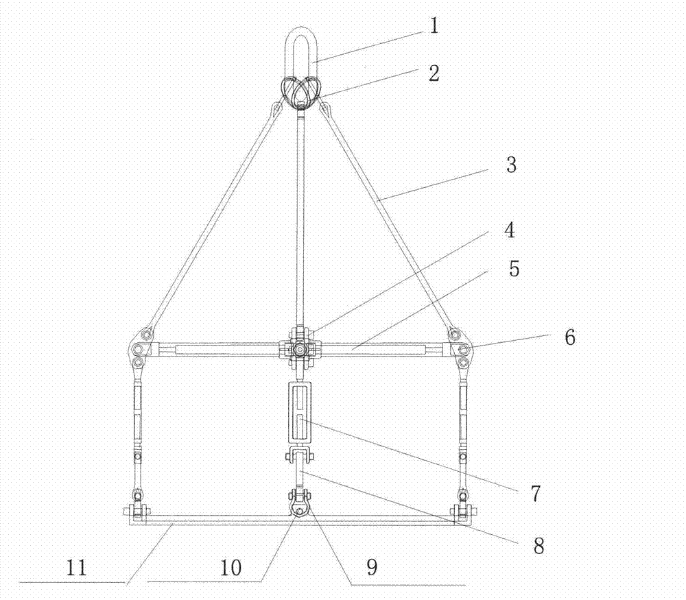 Circular ring lifting tool based on satellite bearing cylinder lifting