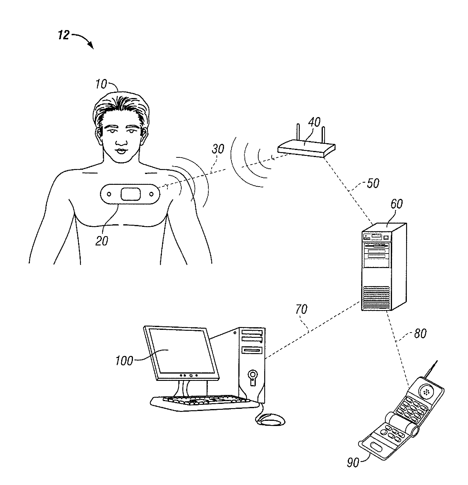 System and method for saving battery power in a vital-signs monitor