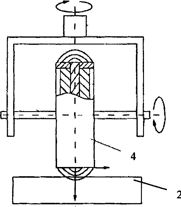 Magnetic current changing polishing device for large caliber aspheric surface optical part