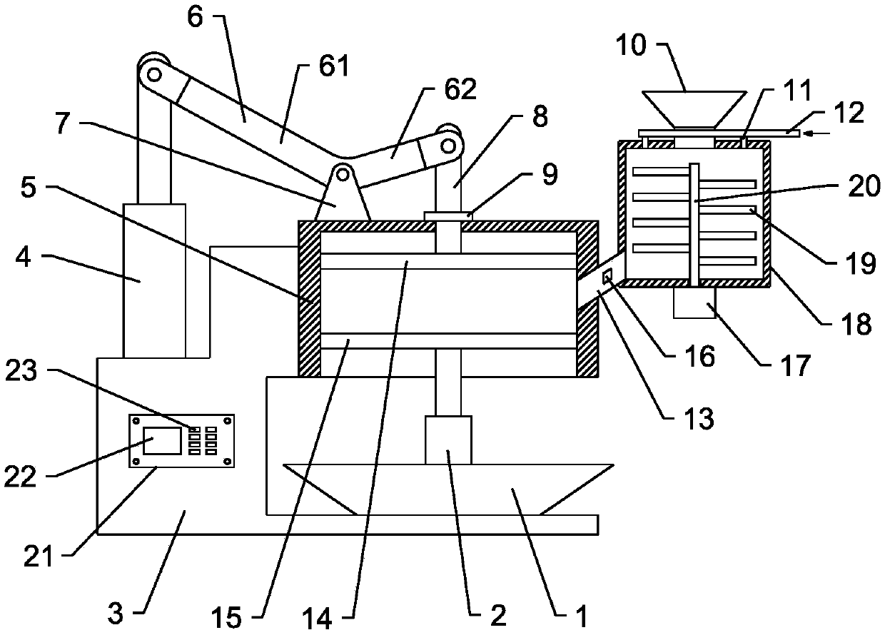 Compression forming device for agricultural waste