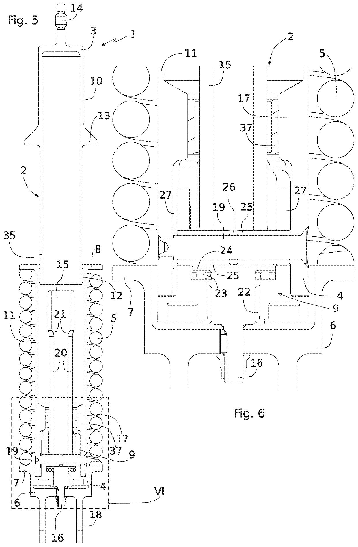 Emergency opening device for an aircraft door, comprising a telescopic operating member