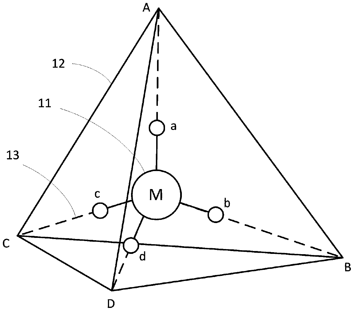 Tetrahedral truss suspension type electroacoustic device