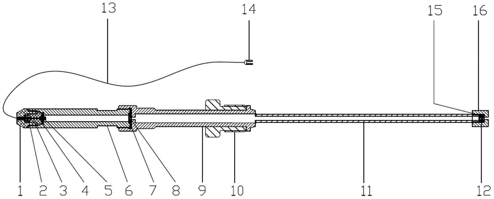 Long-service-life reference electrode applicable to high-temperature and high-voltage corrosive environment