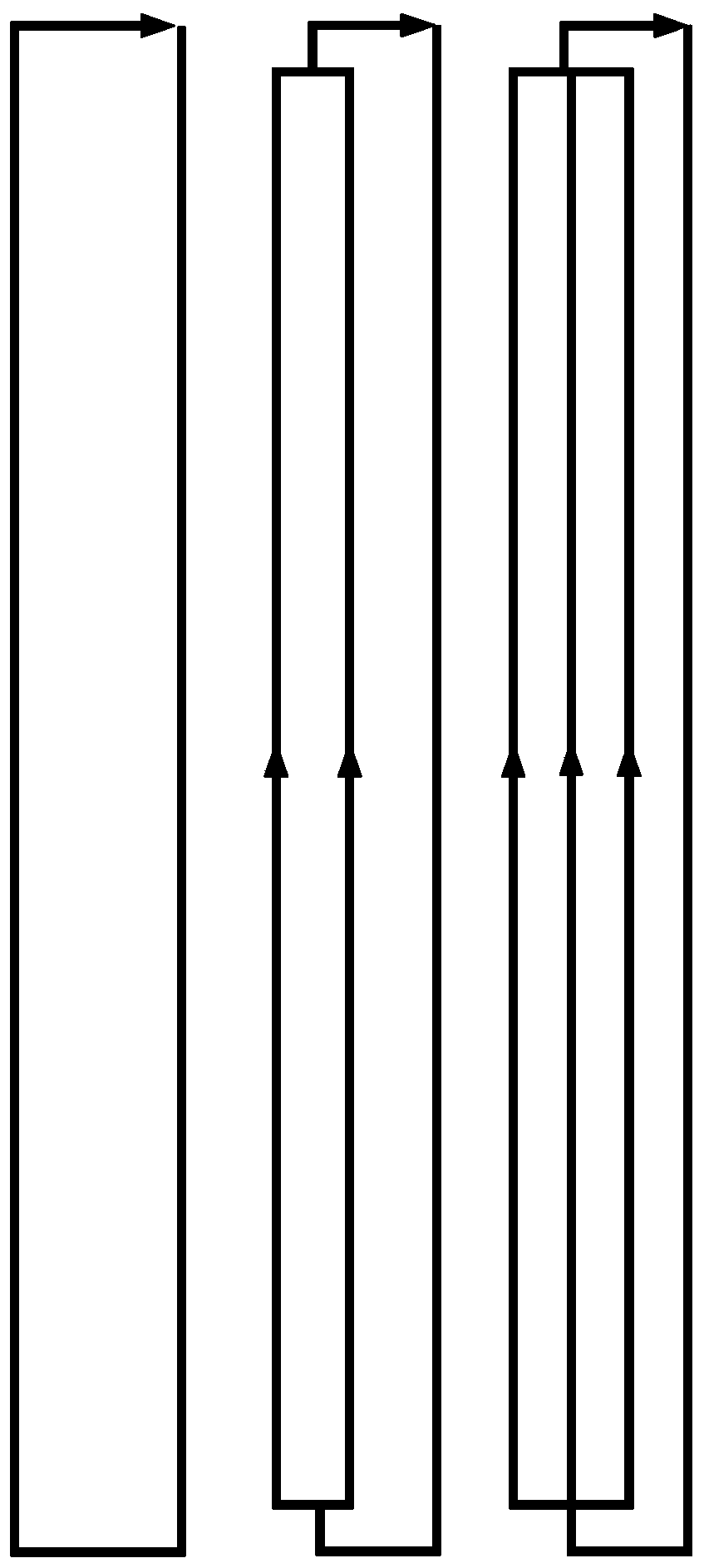 Arrangement method for double circulation process of interior wallboard member production line