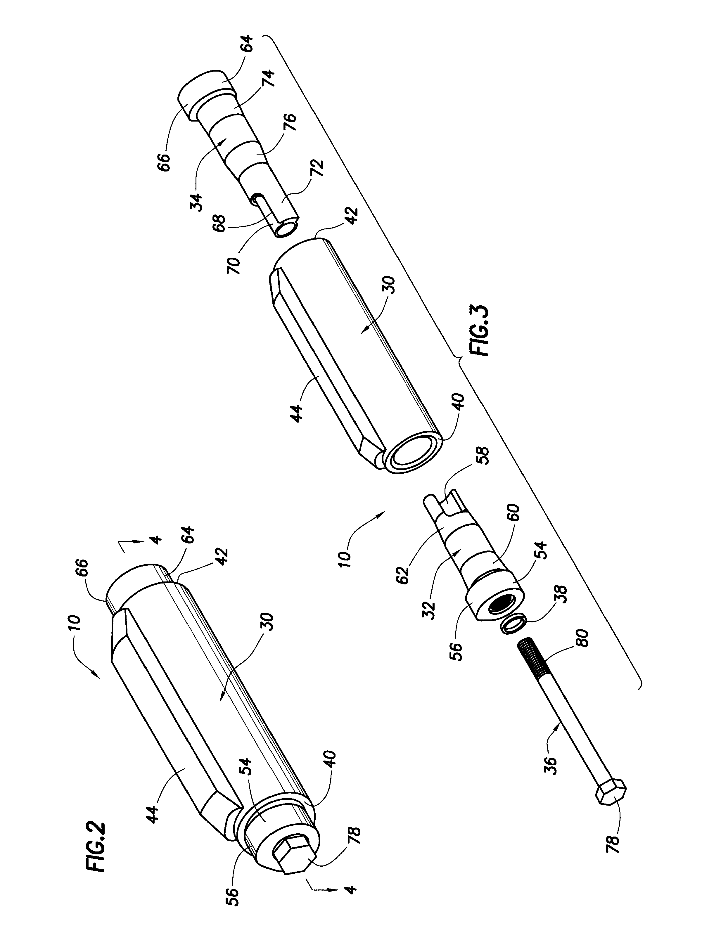 Double Cam Taper Lock Connector Pin Apparatus