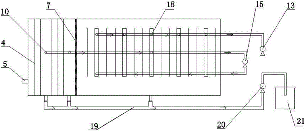 Integrated gas internal circulating anaerobic baffle membrane bioreactor