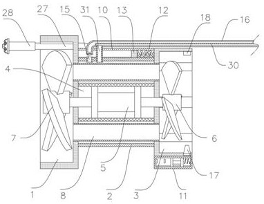 Improved structure of axial-flow type high-temperature smoke exhaust fan