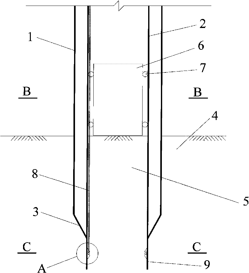 Method for processing ascending of inner soil of PCC pile