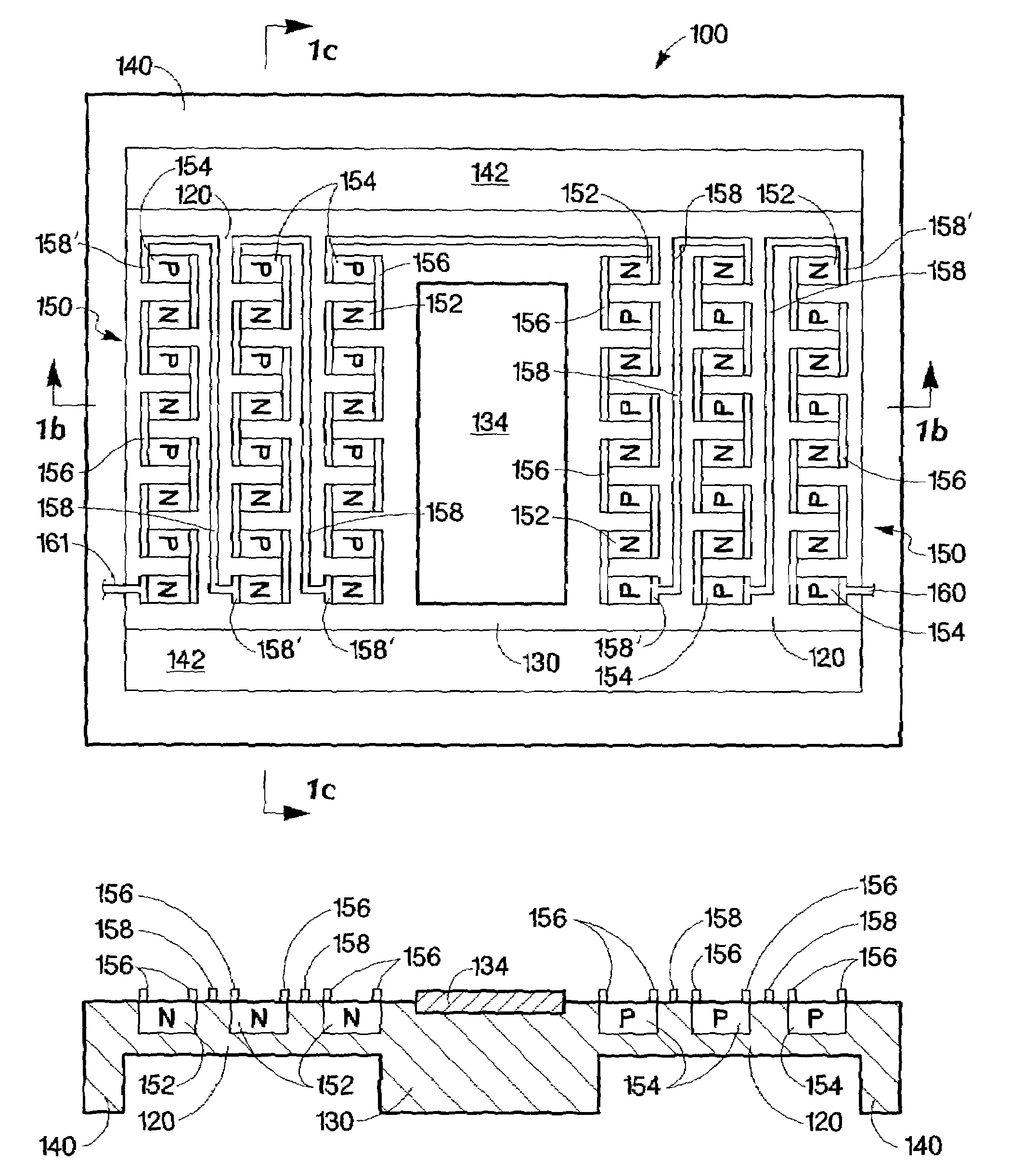 Micro-fabricated device with thermoelectric device and method of making