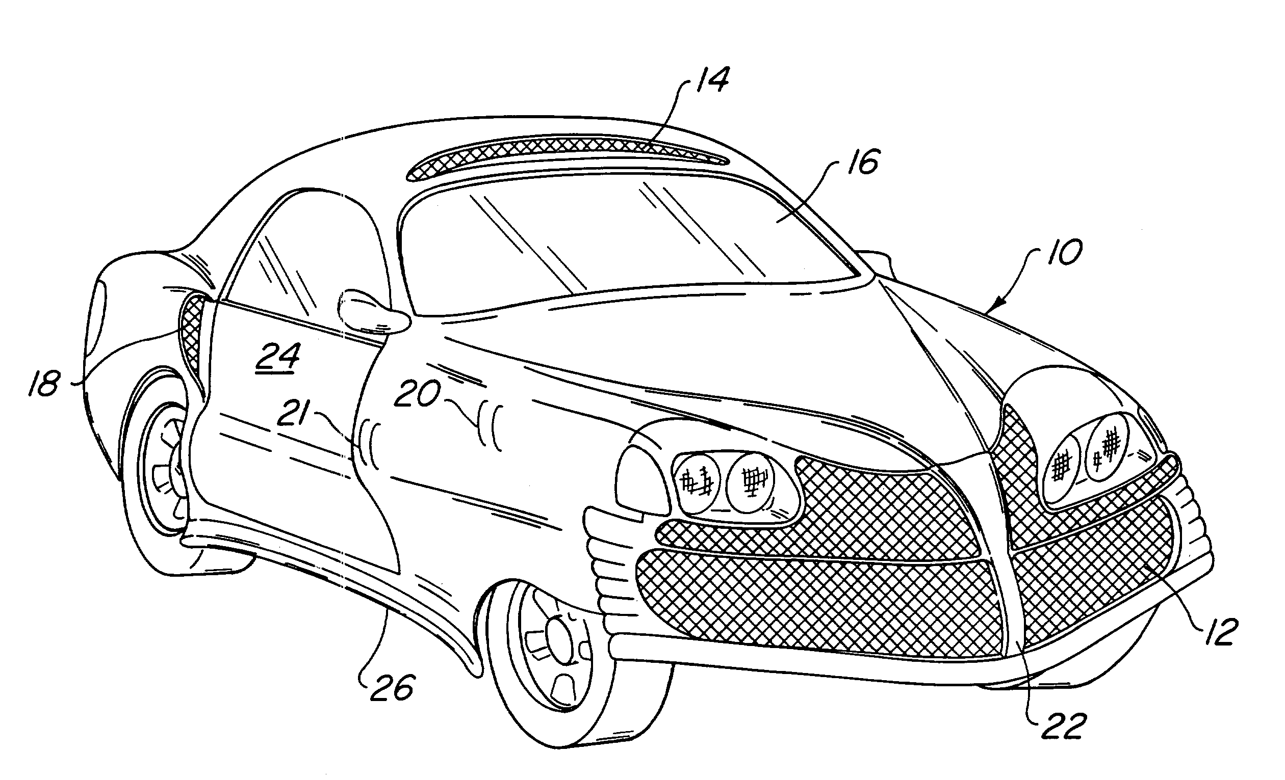 Airflow driven electrical generator for a moving vehicle