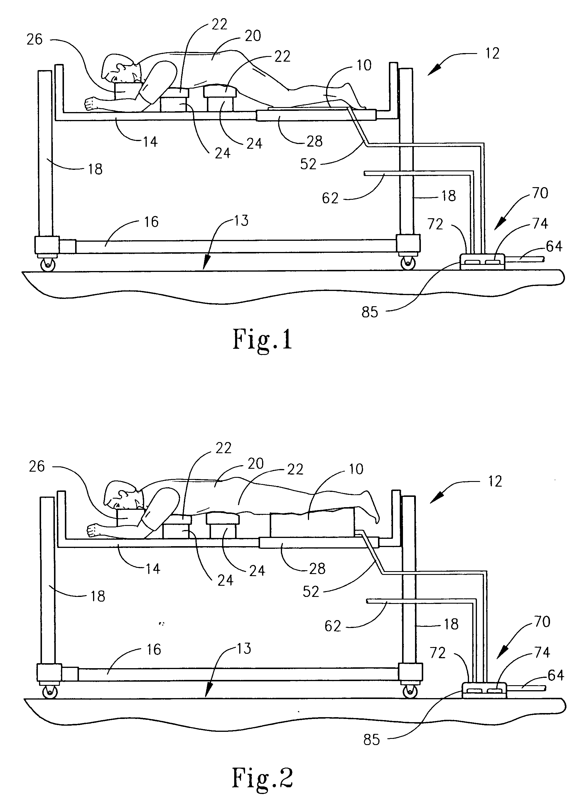 Inflatable cushion apparatus for use in surgical procedures and surgical method utilizing the same