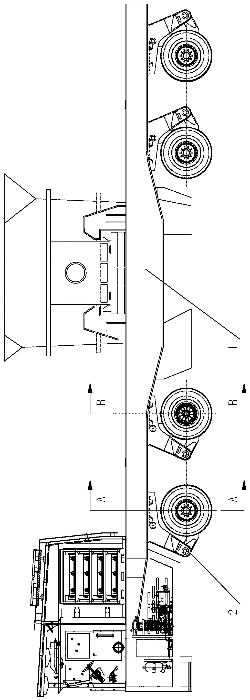 Battery electric heavy duty transport truck