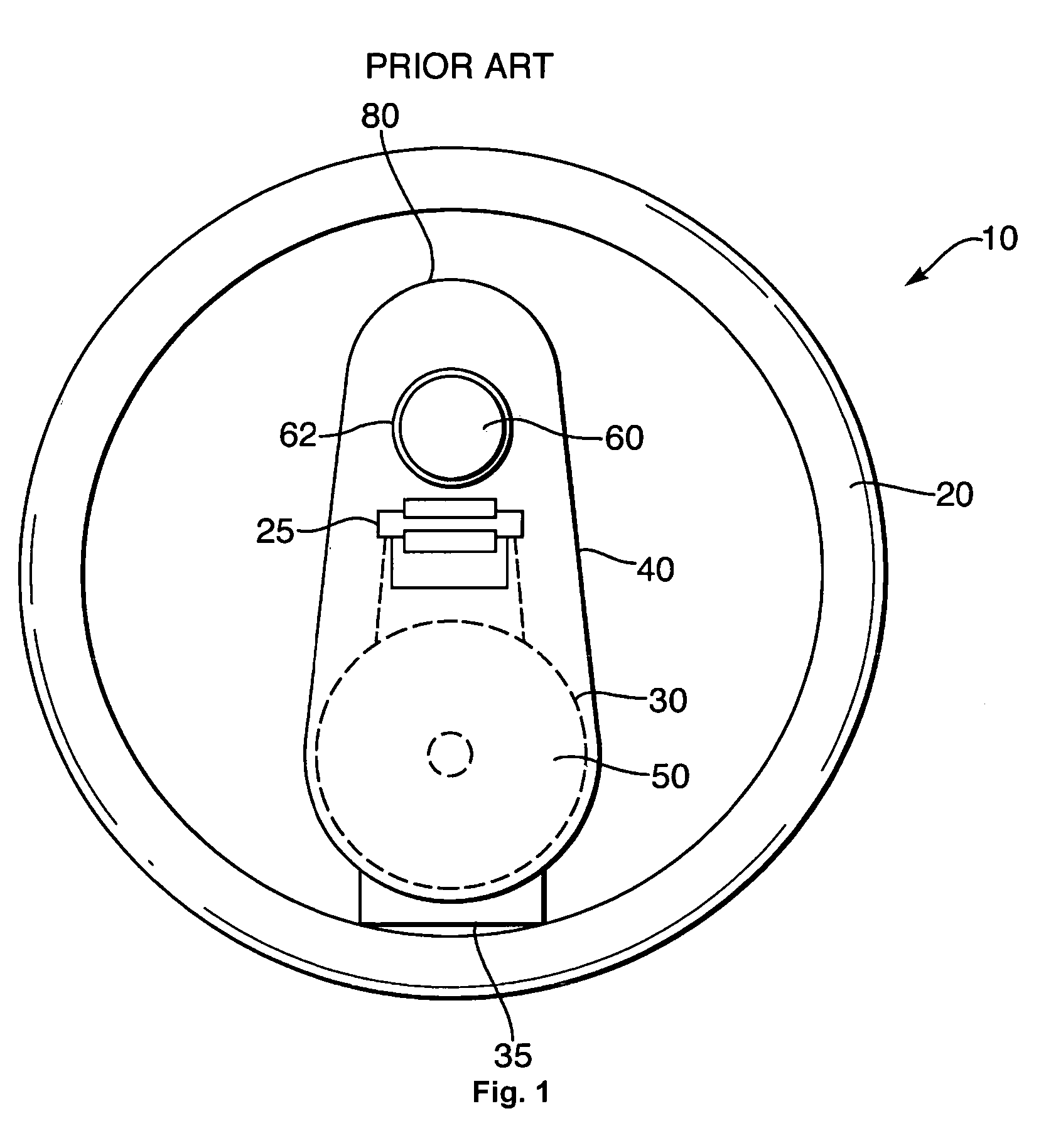 Sealing device for a container