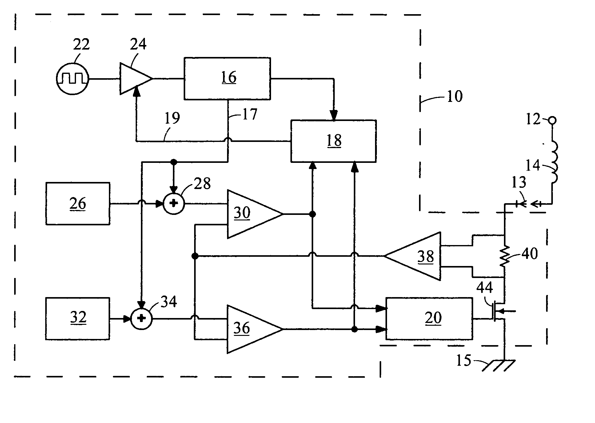 Dither amplitude correction for constant current drivers