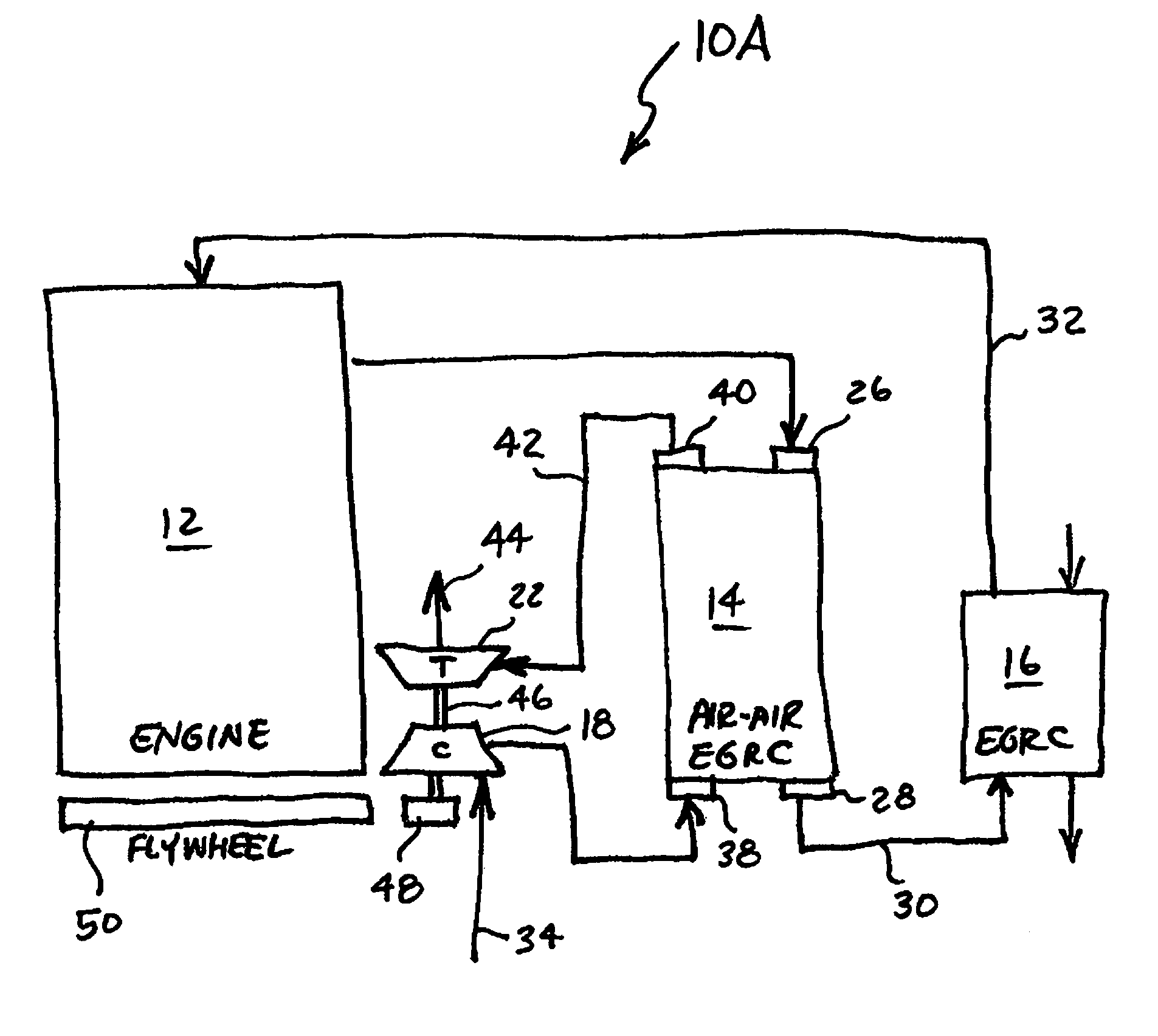 Open loop Brayton cycle for EGR cooling