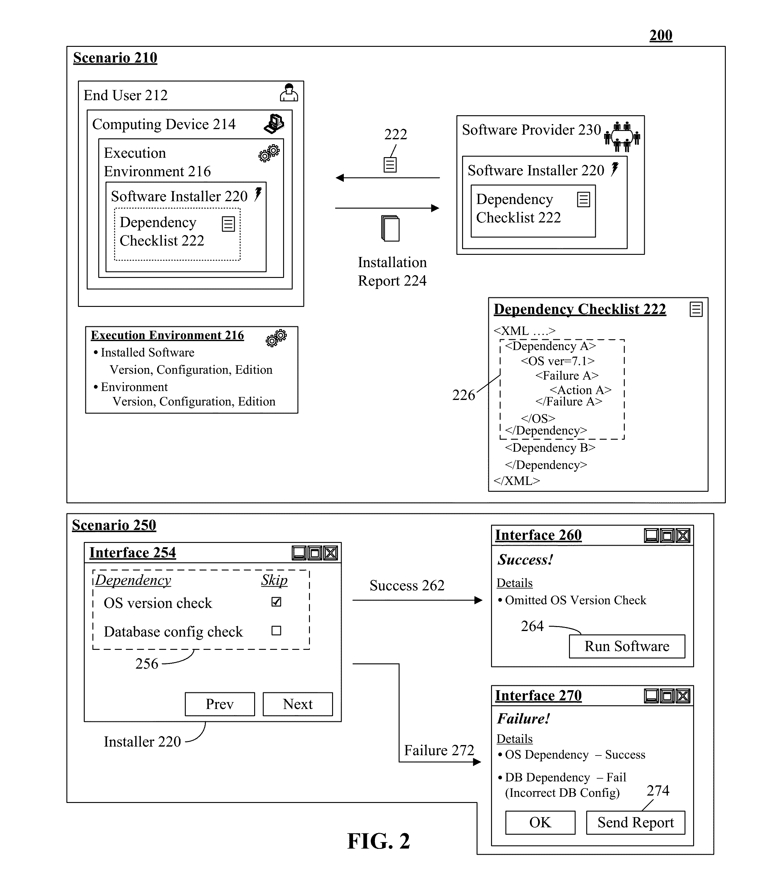 Enabling dynamic software installer requirement dependency checks