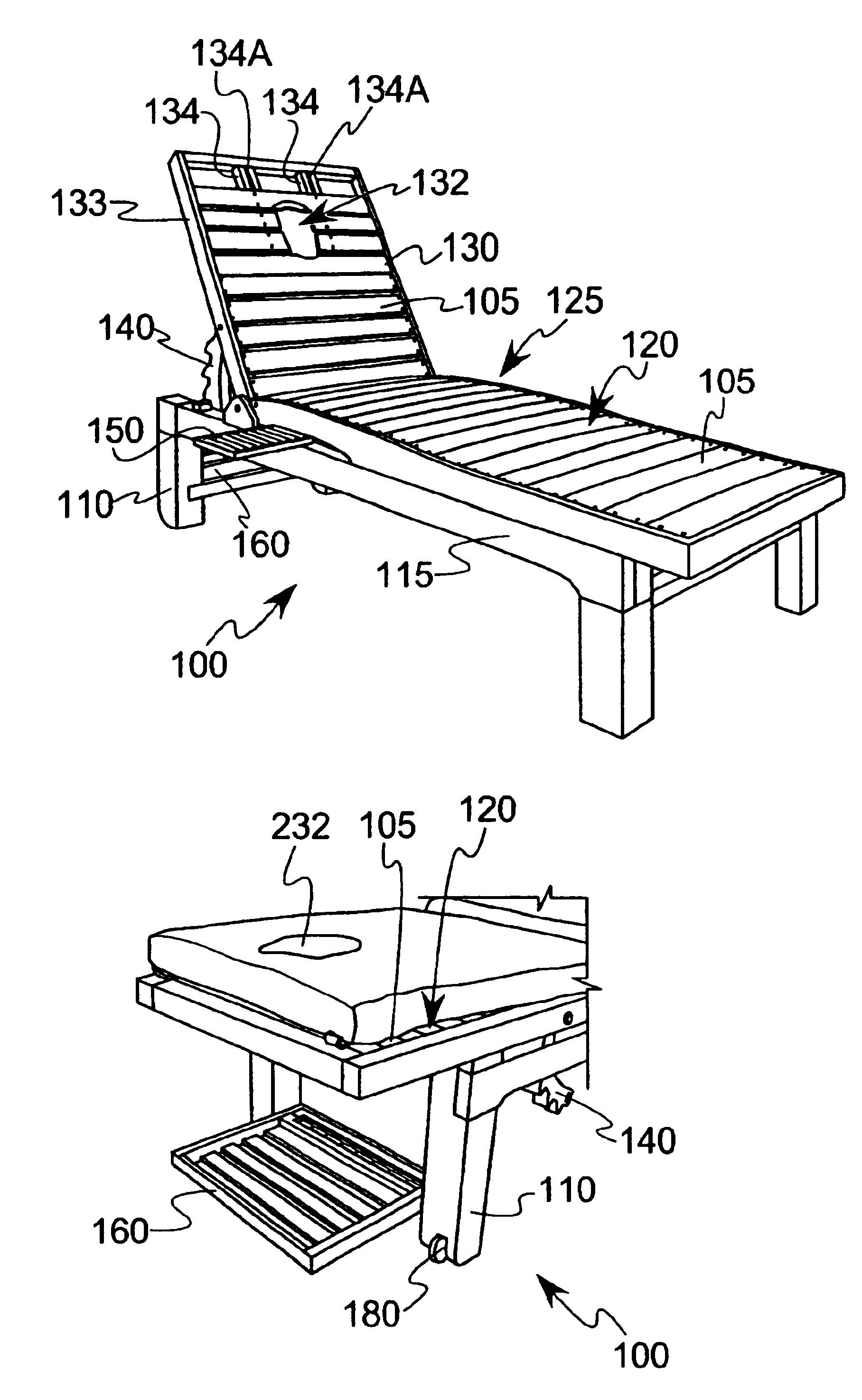 Poolside lounge chair