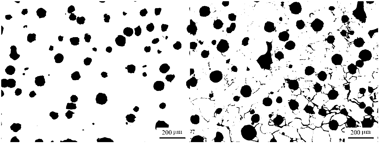 Control method of as-cast condition heavy section ferrite-based nodular iron casting graphite nodule and matrix structure